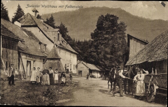 Postcard Zwieslerwaldhaus Zwieseler Waldhaus Lindberg in the Bavarian Forest, village motif, Falkenstein