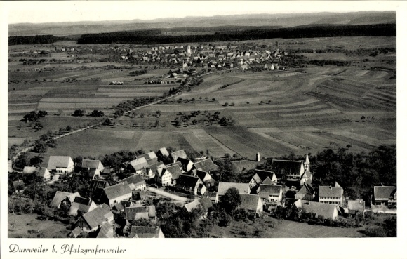 Ak Durrweiler Pfalzgrafenweiler in Württemberg, Fliegeraufnahme