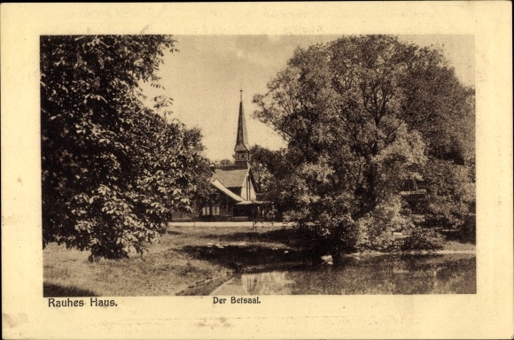 Postcard Hamburg Horn, rough house, the prayer room