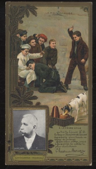 Merchant picture advertising card Lefevre-Utile Lu Art Nouveau, Chocarne Moreau