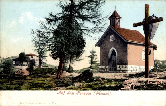 Postcard South Tyrol Italy, On the Penegal, Mendel