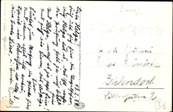 Artist PC Baumgarten, Fritz, early practice, dwarf as a teacher, birds as students, wasp