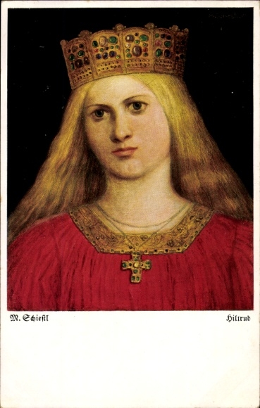 Artist Postcard Schiestl, Matthäus, Hiltrud, portrait