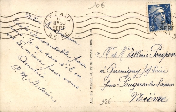Postcard Châtenay Malabry Hauts de Seine, Cite de la Butte Rouge, Entree du Groupe Scolaire