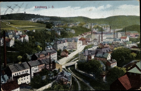 Postcard Kirchberg in Sachsen, view of the place