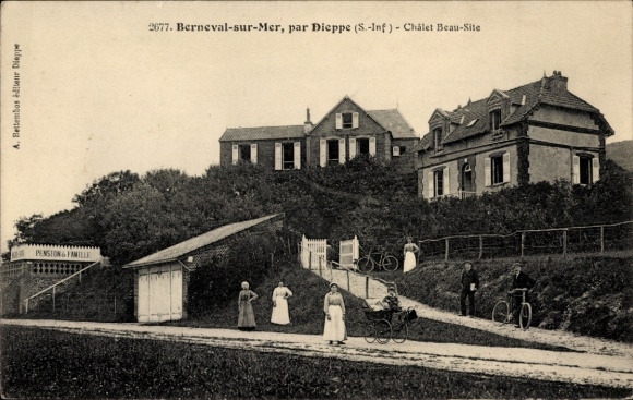 Postcard Berneval sur Mer Seine Maritime, Chalet Beau Site