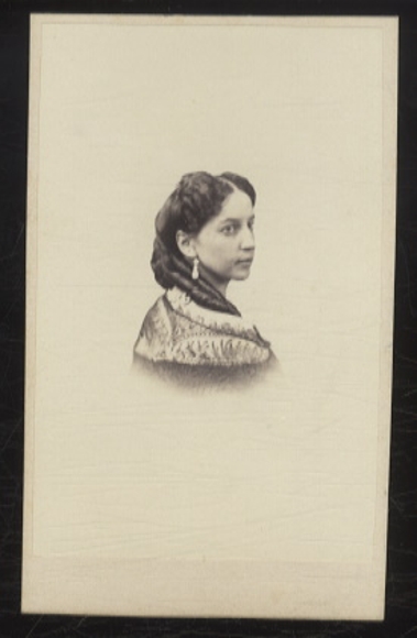 CdV portrait of Duchess Feodora of Saxe-Meiningen, née Princess of Hohenlohe-Langenburg