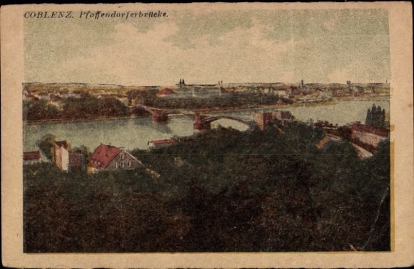 Ak Koblenz am Rhein, Pfaffendorfer Brücke