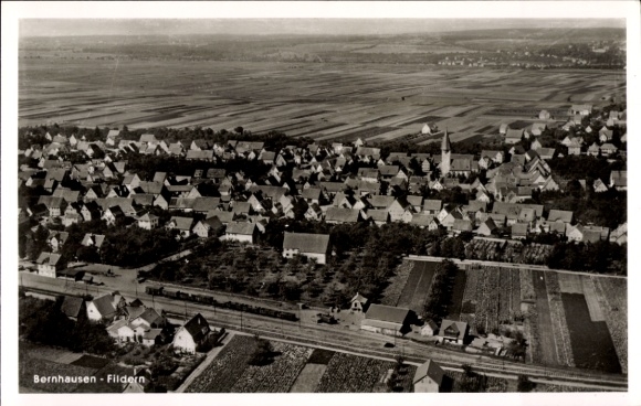 Ak Bernhausen Filderstadt Baden Württemberg, Fliegeraufnahme