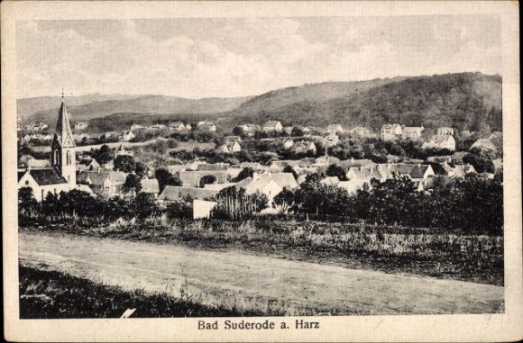 Postcard Bad Suderode Quedlinburg in the Harz Mountains, general view