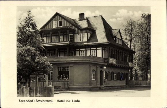 Ak Sitzendorf in Thüringen, Hotel zur Linde