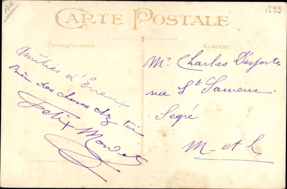 Artist Postcard Griff, French peasants in costume