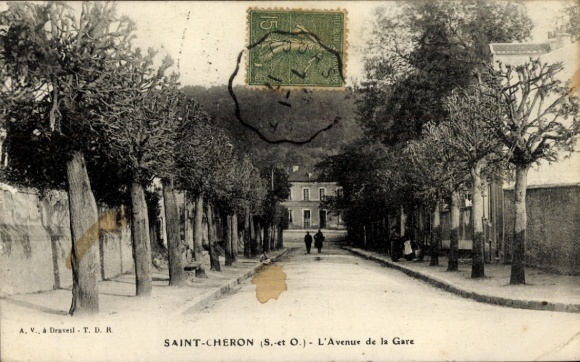 Ak Saint Chéron Essonne, L'Avenue de la Gare