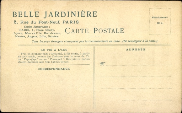 Artist PC Le Tir a l&#39;Arc, La Belle Jardiniere Paris