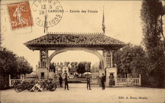 CPA Cabourg Calvados, Entrée des Tennis