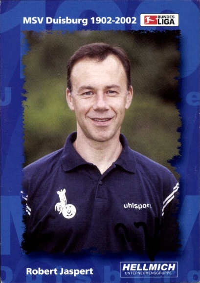 Autogrammkarte Co Trainer Robert Jaspert, MSV Duisburg, Autogramm