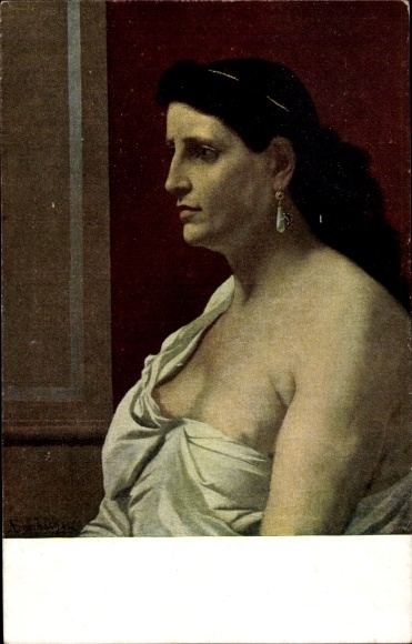 Artist Postcard Feuerbach, A., Roman woman, painted portrait