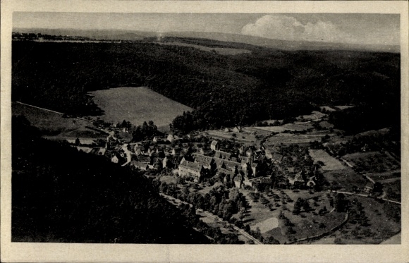 Ak Bebenhausen Tübingen am Neckar, Luftaufnahme, dörfliche Landschaft, Wald, Gebäude, 1944