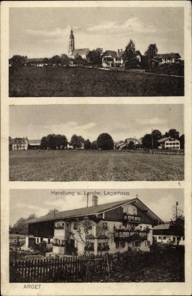 PC Arget Sauerlach in Upper Bavaria, partial views, plot and rural warehouse