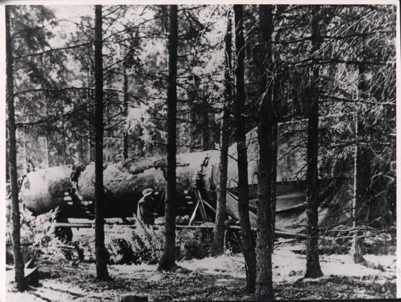Photo German military aircraft V1, Luftwaffe, forest, British soldiers