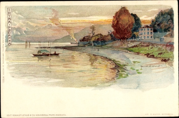 Artysta lito Wielandt, Manuel, Intra Pallanza Verbania Lago Maggiore Piemonte, obszar jeziora