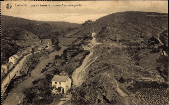 KP Laroche La Roche en Ardennes Wallonia Luksemburg, Vue de Dester, Chapelle Sainte Marguerite