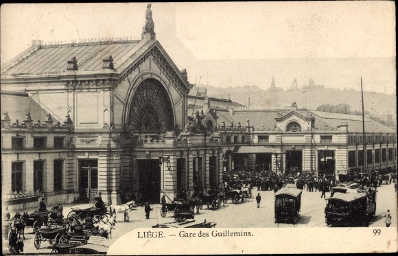Postcard Liège Lüttich Wallonien, Guillemins Station