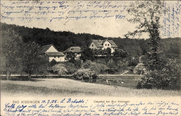 Postcard Bad Kissingen Lower Franconia Bavaria, Claushof