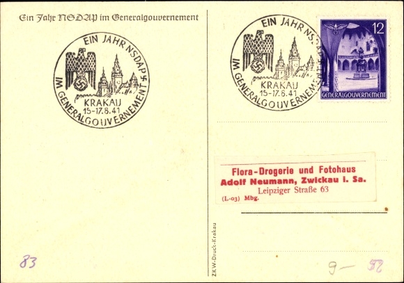 Artist Postcard Hoeck, W., Krakow, Day of the NSDAP in the General Government 1941, Wehrmacht soldier