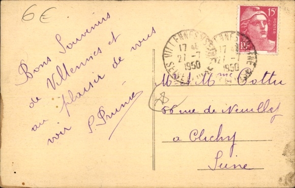 Postcard Villennes sur Seine Yvelines, Plage