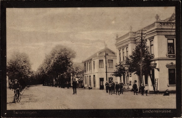 Postcard Twistringen in Lower Saxony, residents in Lindenstrasse