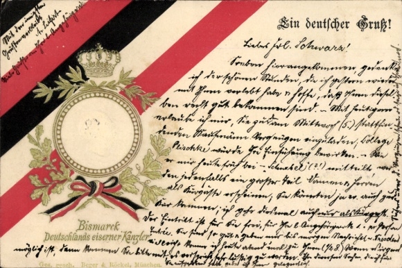 Präge Ak Fürst Otto von Bismarck, Deutschlands eiserner Kanzler