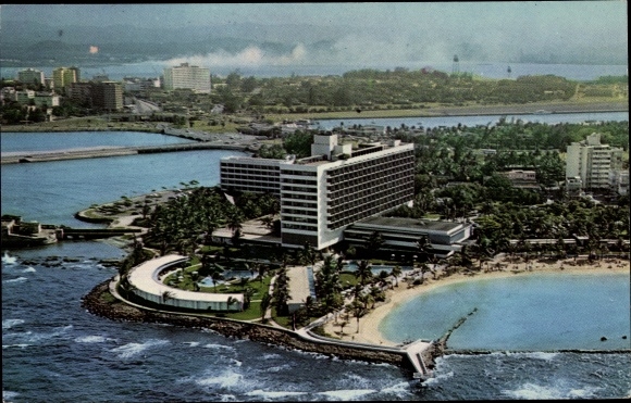 Postcard San Juan Puerto Rico, Caribe Hilton, Exterior