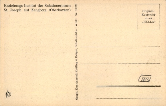 Postcard Zangberg Oberbayern, Educational Institute St. Joseph of the Salesian Sisters, Arkaden