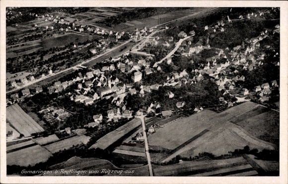Postcard Gomaringen Baden Württemberg, view of the town, aerial photograph