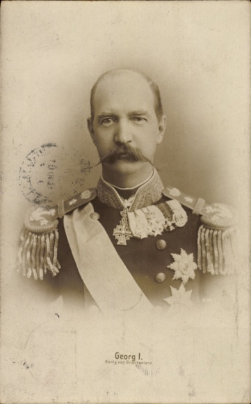 Postcard King George I of Greece