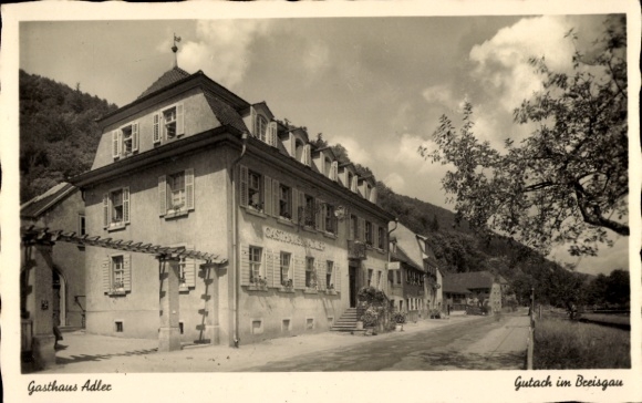 Postcard Gutach im Breisgau Black Forest, Gasthof Adler
