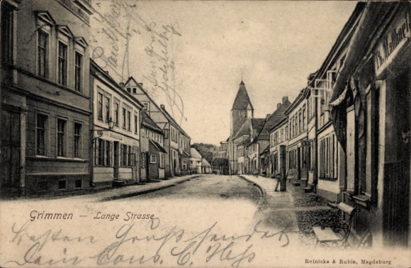 Ak Grimmen in Mecklenburg-Voor-Pommeren, Lange Straße