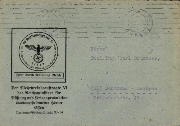 Letter from the Military District Commissioner VI 21.10.1944
