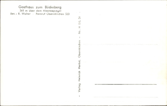 Postcard Obernkirchen in Schaumburg, Gasthaus zum Bückeberg