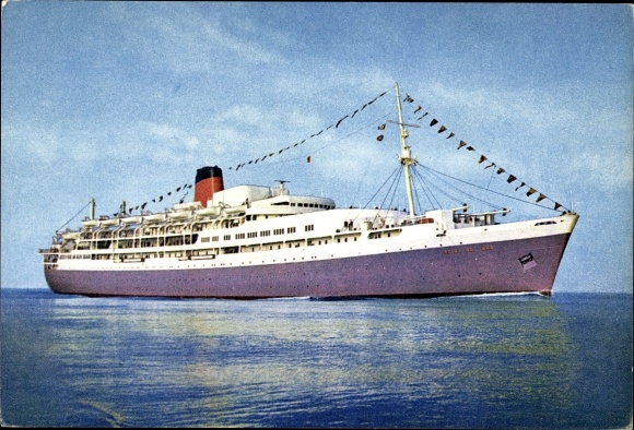 Ak Steamer Reina del Mar, stoomschip, Union Castle Line