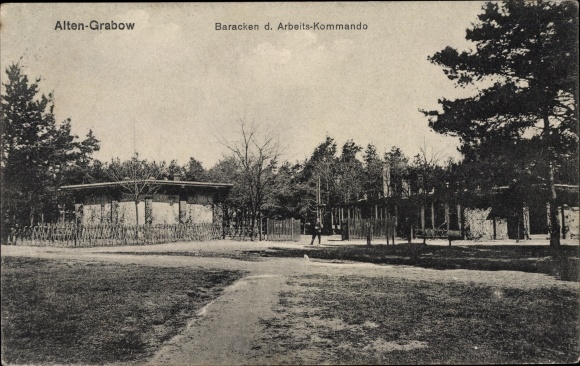 Ak Altengrabow Möckern in Saksen-Anhalt, militair oefenterrein, kazerne van het werkdetail