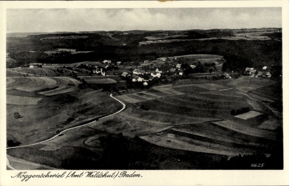 Postcard Nöggenschwiel Weilheim in Baden, aerial photograph