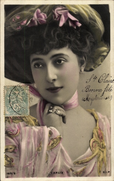 Postcard Variety Artist Carrlix, portrait