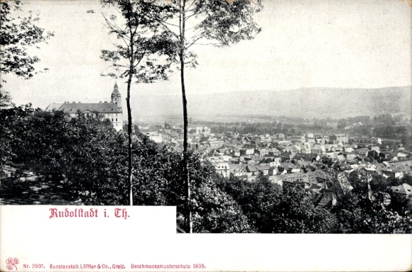 Ak Rudolstadt in Thüringen, Panorama, Schloss