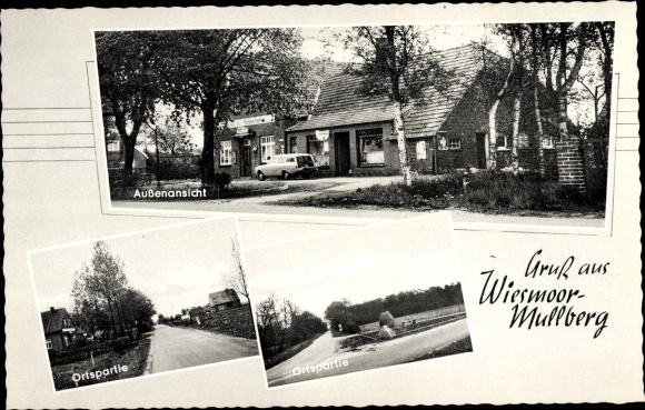 Postcard Mullberg Wiesmoor in Ostfriesland, inn, exterior view, local section