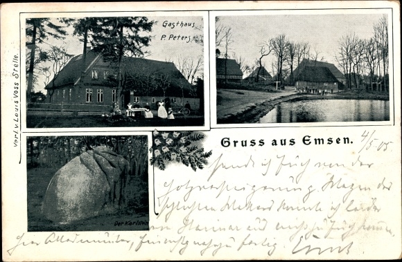 Ak Emsen Rosengarten in Niedersachsen, Gasthaus P. Peters, Karlstein