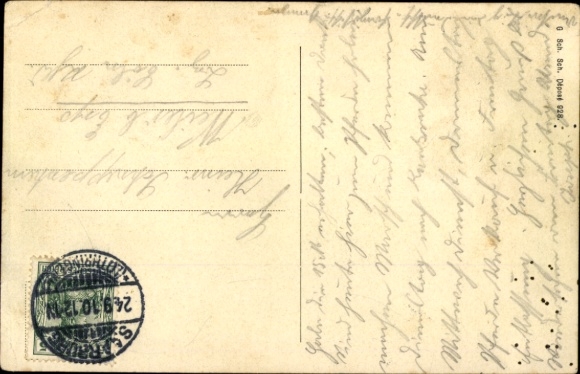 Postcard German-French border, on the road from Gravelotte to Verdun