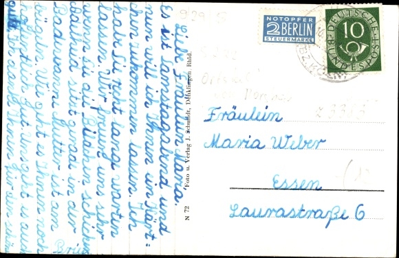 Postcard Steimelhagen Morsbach in the Oberberg district, part of the street, partial view, castle
