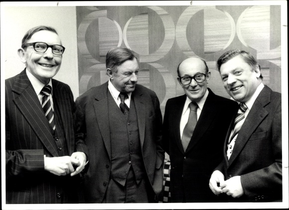 Photo Mayor of Jerusalem Teddy Kollek, Senator Kurt Neubauer, Heinz Galinski, Yohanan Meroz